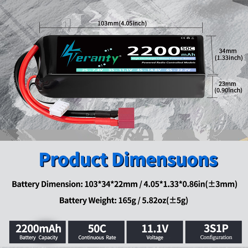 TERANTY 3S 2200/2400/2600mAh L - đánh giá và giá Drone Battery Lipo